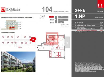 Prodej bytu, 2+kk, 51 m²