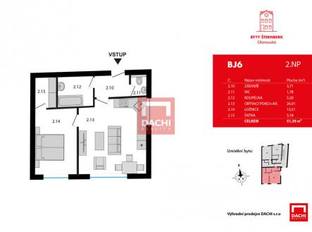 Prodej bytu, 2+kk, 51 m²