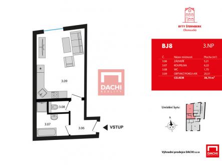 Prodej bytu, 1+kk, 38 m²