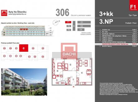 Prodej bytu, 3+kk, 77 m²