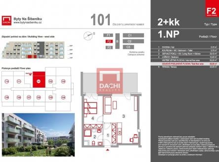 Prodej bytu, 2+kk, 54 m²