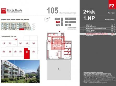 Prodej bytu, 2+kk, 43 m²