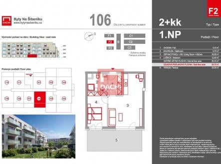 Prodej bytu, 2+kk, 52 m²