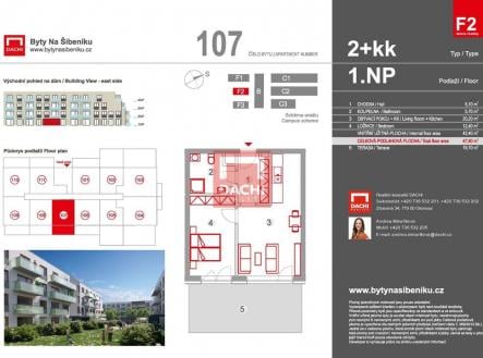 Prodej bytu, 2+kk, 46 m²