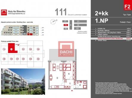 Prodej bytu, 2+kk, 55 m²