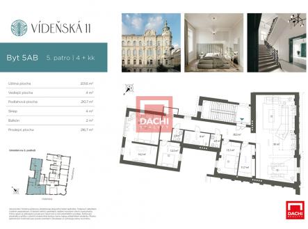 Prodej bytu, 4+kk, 211 m²