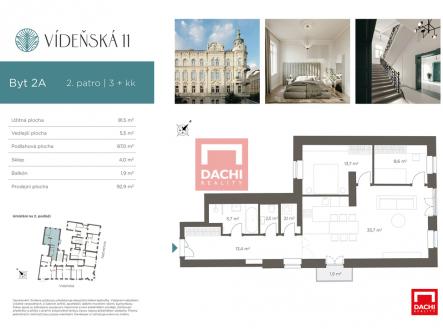 Prodej bytu, 3+kk, 92 m²