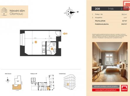 Prodej bytu, 1+kk, 24 m²