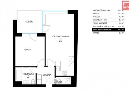 Prodej bytu, 2+kk, 53 m²