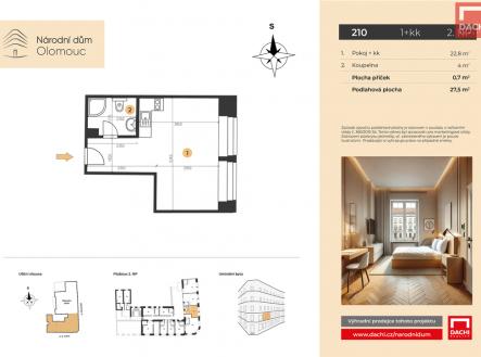 Prodej bytu, 1+kk, 27 m²