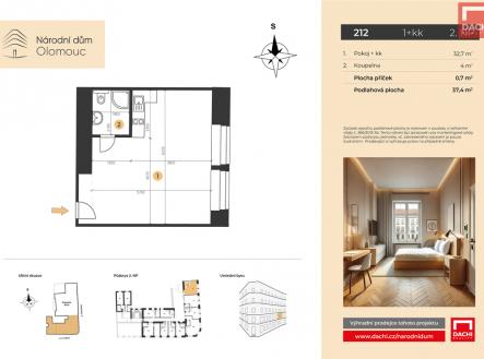 Prodej bytu, 1+kk, 37 m²