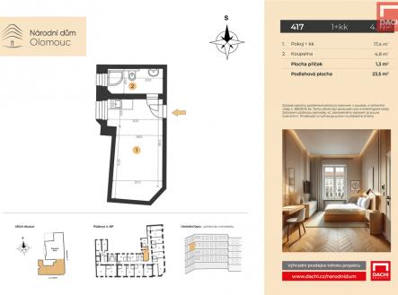 Prodej bytu, 1+kk, 23 m²