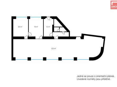 Pronájem obchodní prostory, 183 m²