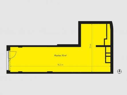 Prodej - obchodní prostor, 70 m²