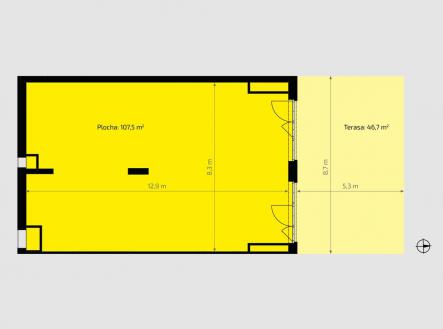 Prodej - obchodní prostor, 108 m²