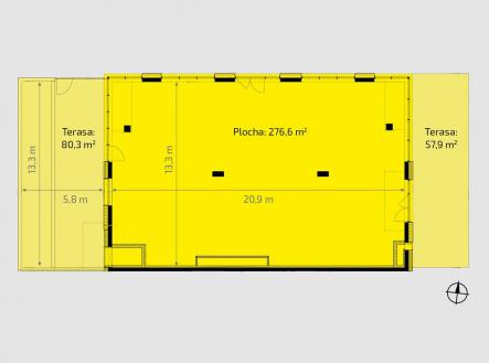 Prodej - obchodní prostor, 277 m²