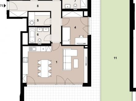 Prodej bytu, 4+kk, 100 m²