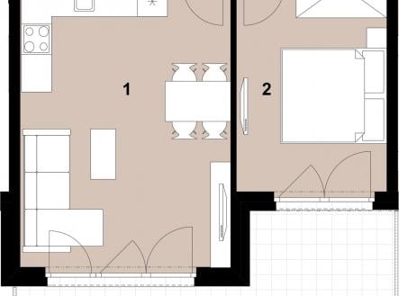 Prodej bytu, 2+kk, 52 m²