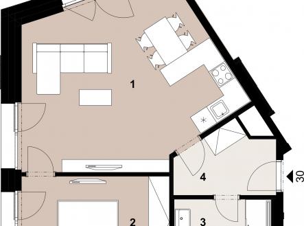 Prodej bytu, 2+kk, 61 m²