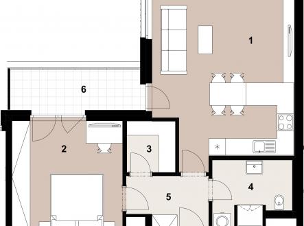 Prodej bytu, 2+kk, 63 m²