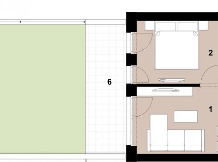 Prodej bytu, 2+kk, 48 m²