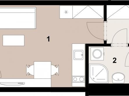 Prodej bytu, 1+kk, 32 m²