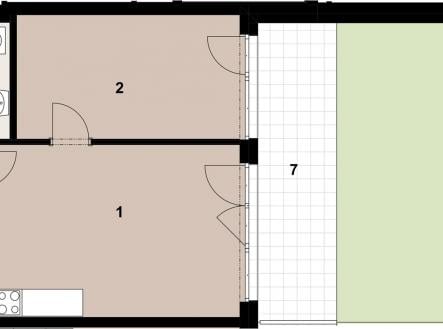 Prodej bytu, 2+kk, 52 m²