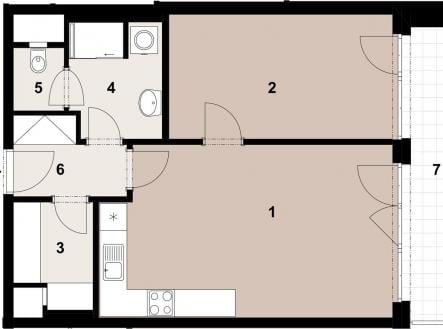 Prodej bytu, 2+kk, 52 m²