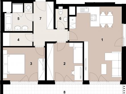 Prodej bytu, 3+kk, 76 m²