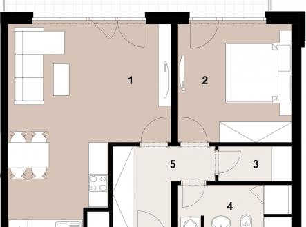 Prodej bytu, 2+kk, 57 m²