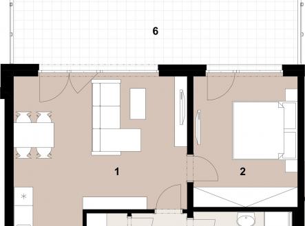 Prodej bytu, 2+kk, 57 m²