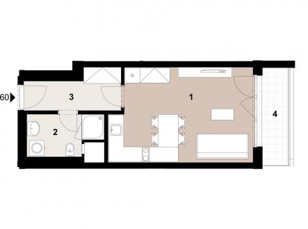 Prodej bytu, 1+kk, 31 m²