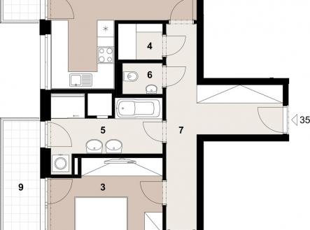 Prodej bytu, 3+kk, 86 m²
