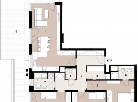 Prodej bytu, 4+kk, 104 m²