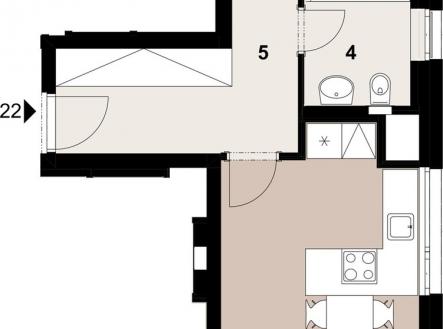 Prodej bytu, 2+kk, 58 m²