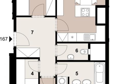 Prodej bytu, 3+kk, 77 m²