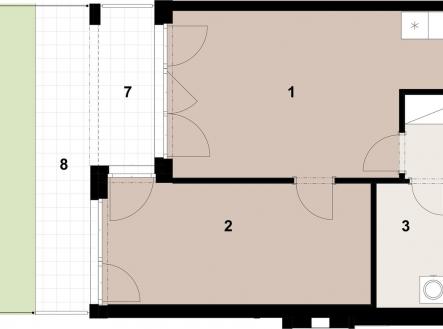 Prodej bytu, 2+kk, 55 m²