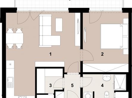 Prodej bytu, 2+kk, 56 m²