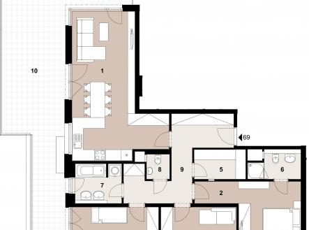 Prodej bytu, 4+kk, 105 m²
