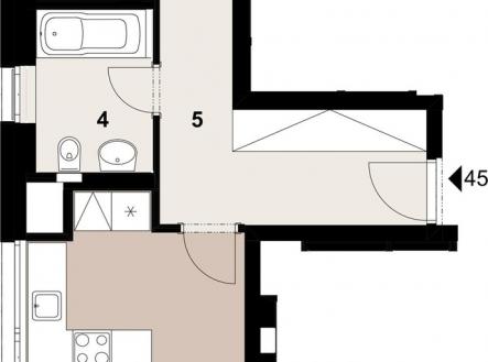 Prodej bytu, 2+kk, 58 m²