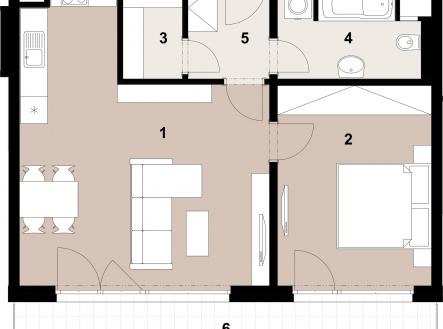 Prodej bytu, 2+kk, 58 m²