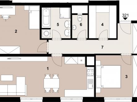 Prodej bytu, 3+kk, 81 m²