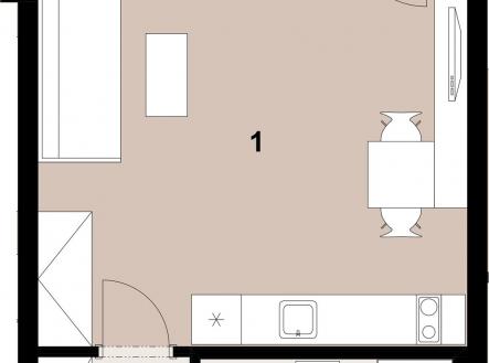 Prodej bytu, 1+kk, 35 m²