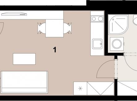 Prodej bytu, 1+kk, 30 m²