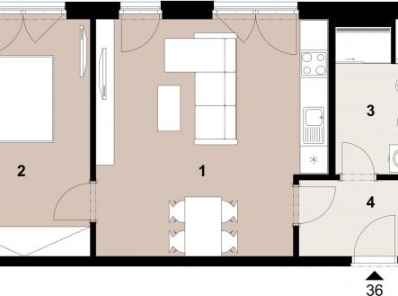 Prodej bytu, 2+kk, 51 m²