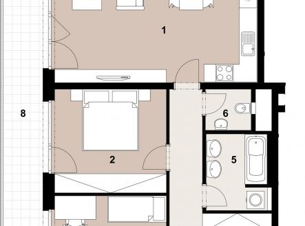 Prodej bytu, 3+kk, 82 m²