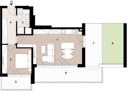 Prodej bytu, 2+kk, 58 m²