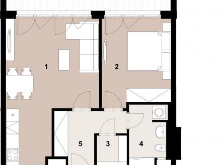 Prodej bytu, 2+kk, 54 m²
