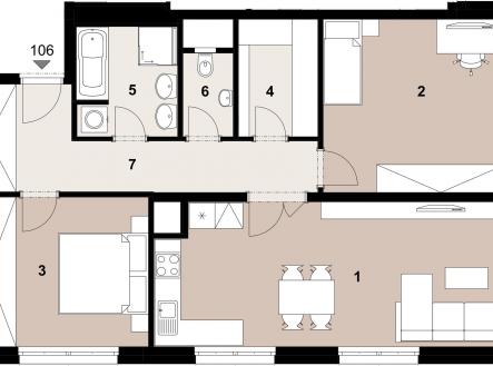 Prodej bytu, 3+kk, 82 m²