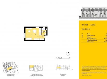 Prodej bytu, 1+kk, 34 m²